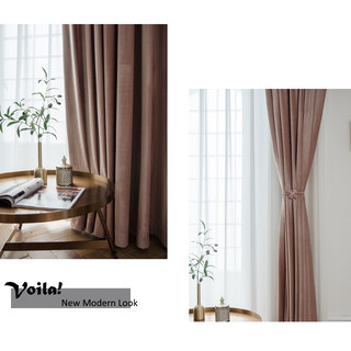 Rideau de velours rose Dusky Premium 7