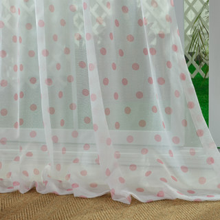 Classic rose Polka Dot Sheer Voile Rideau 4