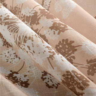 Blossom crème brune et dandelion beige Rideau Semi Sheer Voile 4