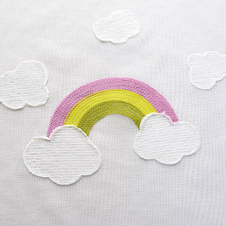 Chase Rainbows Brodé rose Rideaux de la Voile 5
