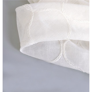 Vague Un peu de magie brodée Ivoire Blanc Arabe Trellis Voile Rideau 5