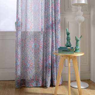 Harmony Lotus Paisley Fleur Bleu Rouge Violet Boho Semi Rideaux voilés 2