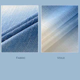 Sea Breeze Cocktail Pastel Sea Blue Coconut White Sheer Voile Rideau
