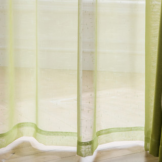 Le mélange parfait Ombre Lime Vert Texturé Sheer Voile Rideau 4
