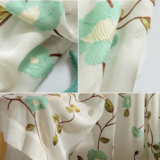 Floral Voyage Sage Brodé Rideaux de la Voile 2
