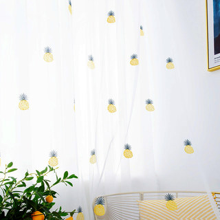Calypso Ananas tropicaux Brodé Rideau voilé 8