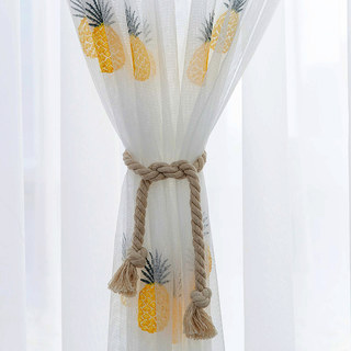 Calypso Ananas tropicaux Brodé Rideau voilé 3