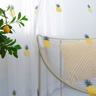 Calypso Ananas tropicaux Brodé Rideau voilé 6