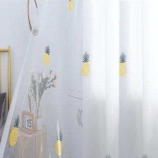 Calypso Ananas tropicaux Brodé Rideau voilé 4