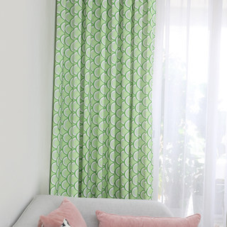 Hello Sunshine Modern Art Déco Vert Rideau Floral