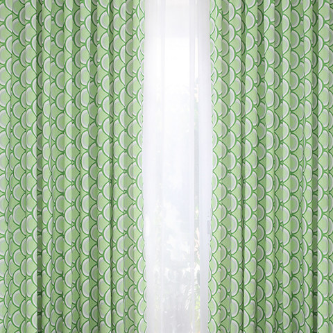 Hello Sunshine Modern Art Déco Vert Rideau Floral 1