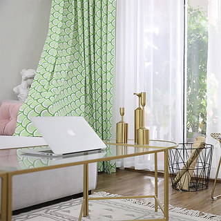 Hello Sunshine Modern Art Déco Vert Rideau Floral 2
