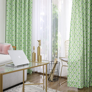 Hello Sunshine Modern Art Déco Vert Rideau Floral 3