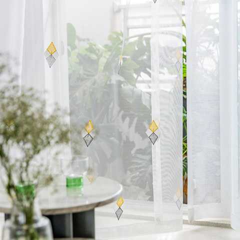 Tri-Diamond Windsor Sheer Voile Rideau 1