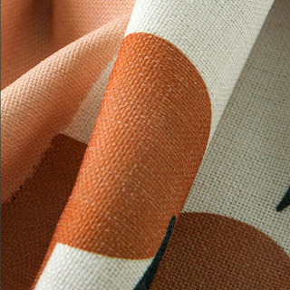 Le Rideau de style lin orange couleur le plus heureux 5