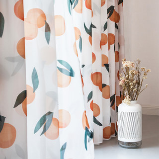 Le Rideau voile orange couleur le plus heureux 4