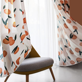 Le Rideau voile orange couleur le plus heureux 3