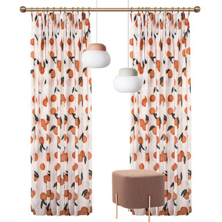Le Rideau voile orange couleur le plus heureux