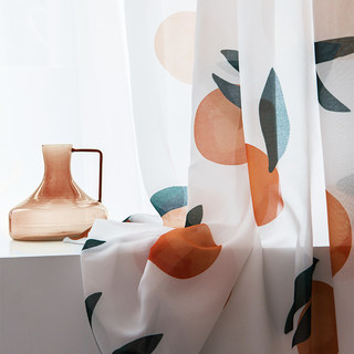 Le Rideau voile orange couleur le plus heureux 5