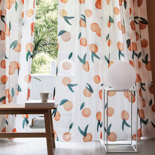 Le Rideau voile orange couleur le plus heureux 2