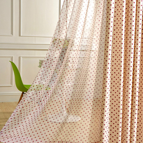 Reine des Cœurs Semi Sheer Voile Rideau 1