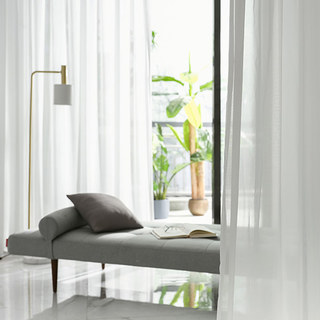 Soft Breeze Coconut White Sheer Voile Rideau - L'essence du design de la nature 9