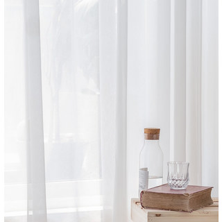 Soft Breeze Coconut White Sheer Voile Rideau - L'essence du design de la nature 7