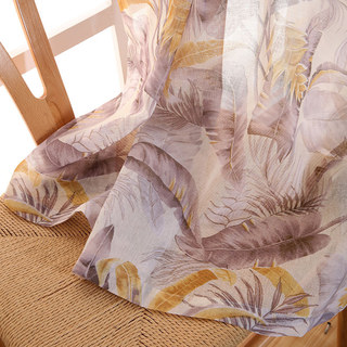 Balayage dans le palmier brun Breeze Feuille Voile Sheer Rideau