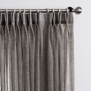 Gardes texturées de jour Charcoal Gris clair Sheer Voile Rideau 2