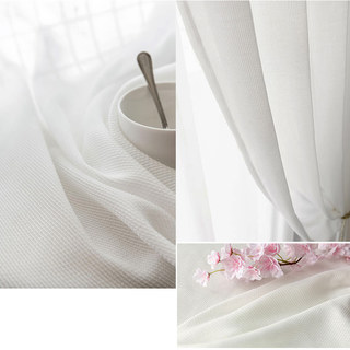 Poisson sirène Net Texturé Blanc Semi Sheer Voile Rideau 5