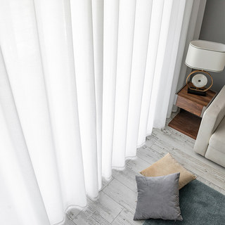 Poisson sirène Net Texturé Blanc Semi Sheer Voile Rideau 2