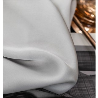 Route de la soie Élégante cendre grise Chiffon Voile Rideau 5
