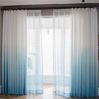Le Rideau bleu parfait de mélange Ombre Turquoise