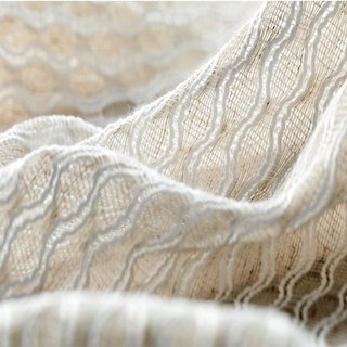 Onde Magique Tissé Coton Mélange Voile Treillis Lourd Rideau 9