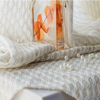 Onde Magique Tissé Coton Mélange Voile Treillis Lourd Rideau 8