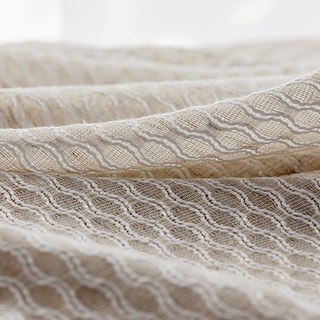 Onde Magique Tissé Coton Mélange Voile Treillis Lourd Rideau 2