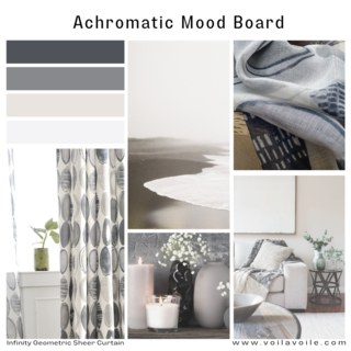 Infinity bleu gris moderne géométrique voile rideau 5