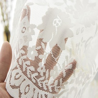 Matin Camomille Ivoire Dentelle Blanche Voile Rideau 8