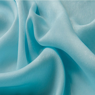 Touche satinée Rideau voilé bleu bébé 4
