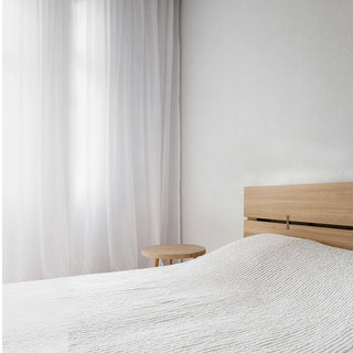 Toucher une Harpe blanc soyeux Chiffon rayé Rideau voilé 4