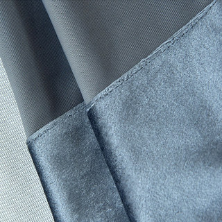 Métallique de luxe Rideaux de velours gris bleu 8