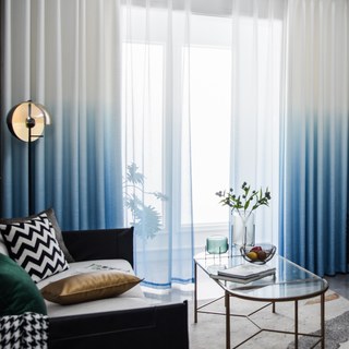 Le rideau bleu parfait mélange Ombre Saphir