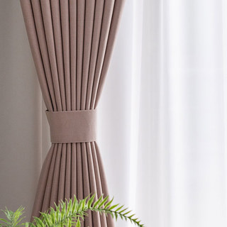 Harringbone Blush Rose 100% Blackout Rideau 6