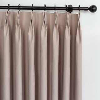 Harringbone Blush Rose 100% Blackout Rideau 10