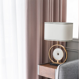 Harringbone Blush Rose 100% Blackout Rideau 5