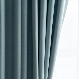 Pâte de Herringbone bleu 100% noir Rideau