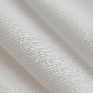 Pinstripes blanc broyé Voile Sheer Rideau 8