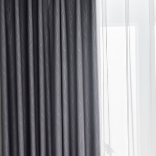 Rippled Waves Superthick Gris clair 100% Blackout Rideau 6