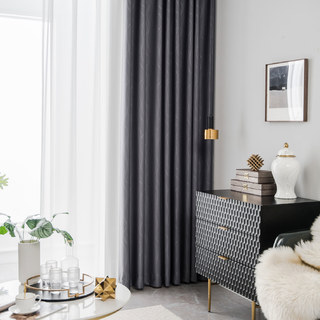 Rippled Waves Superthick Gris clair 100% Blackout Rideau 7