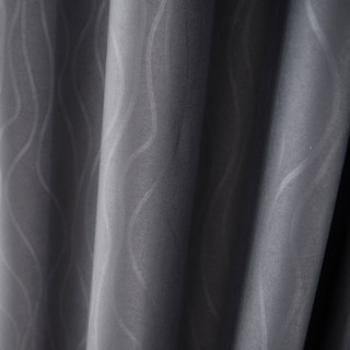 Rippled Waves Superthick Gris clair 100% Blackout Rideau 9